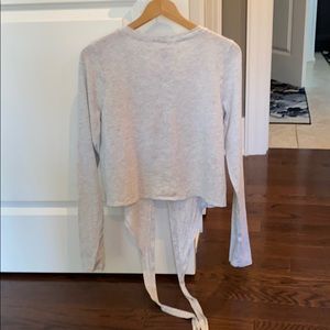 Lululemon long sleeve tie up shirt